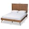 Baxton Studio Amira Mid-Century Modern Transitional Ash Walnut Finished Wood King Size Platform Bed 180-11157-9409-Zoro - alternate 8